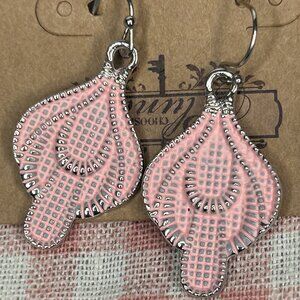 Plunder Sonia Earrings Jewelry Pink Dangle New